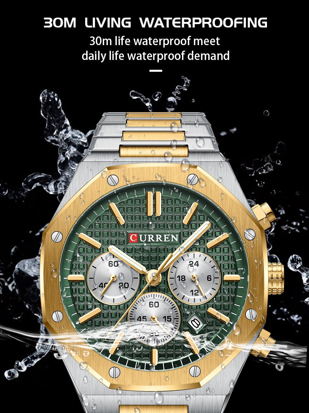 CURREN Classic Chronograph StainlessSteel Watch (Comes Boxed)