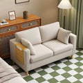Modern Compact Fabric Sofa with Storage pockets