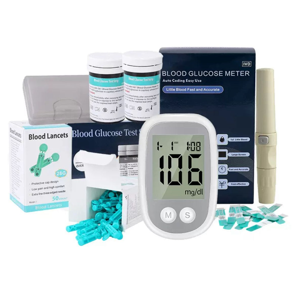Glucometer Set (Test pen + Strips + Needles + Bag)