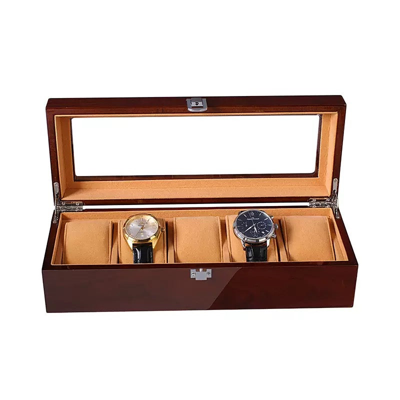 Premium Glass-Top Watch Organizer Case