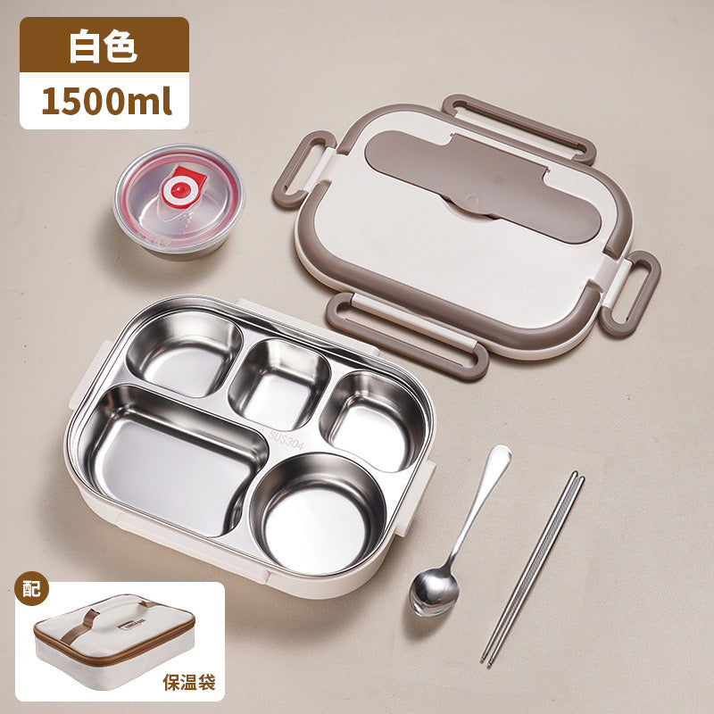 Insulated Stainless Steel Bento Lunch Box Set (1500ml / 2000ml) with Thermal bag