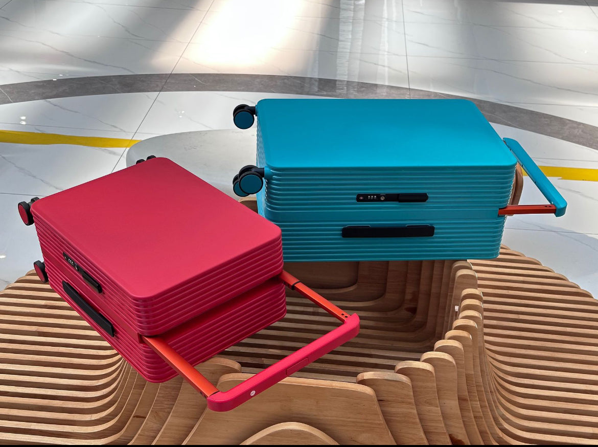 Modern Color-Block Hard-Shell Travel Luggage Set (20/24/26”)