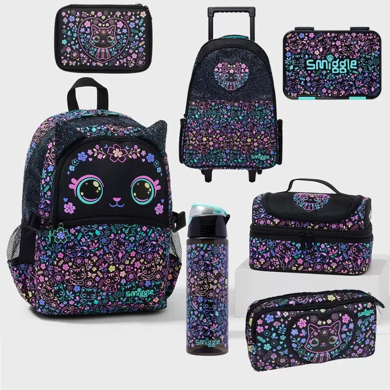 4-Piece Kids School Backpack Set – Cartoon Backpack, Lunch Bag, Pencil Case & Water Bottle