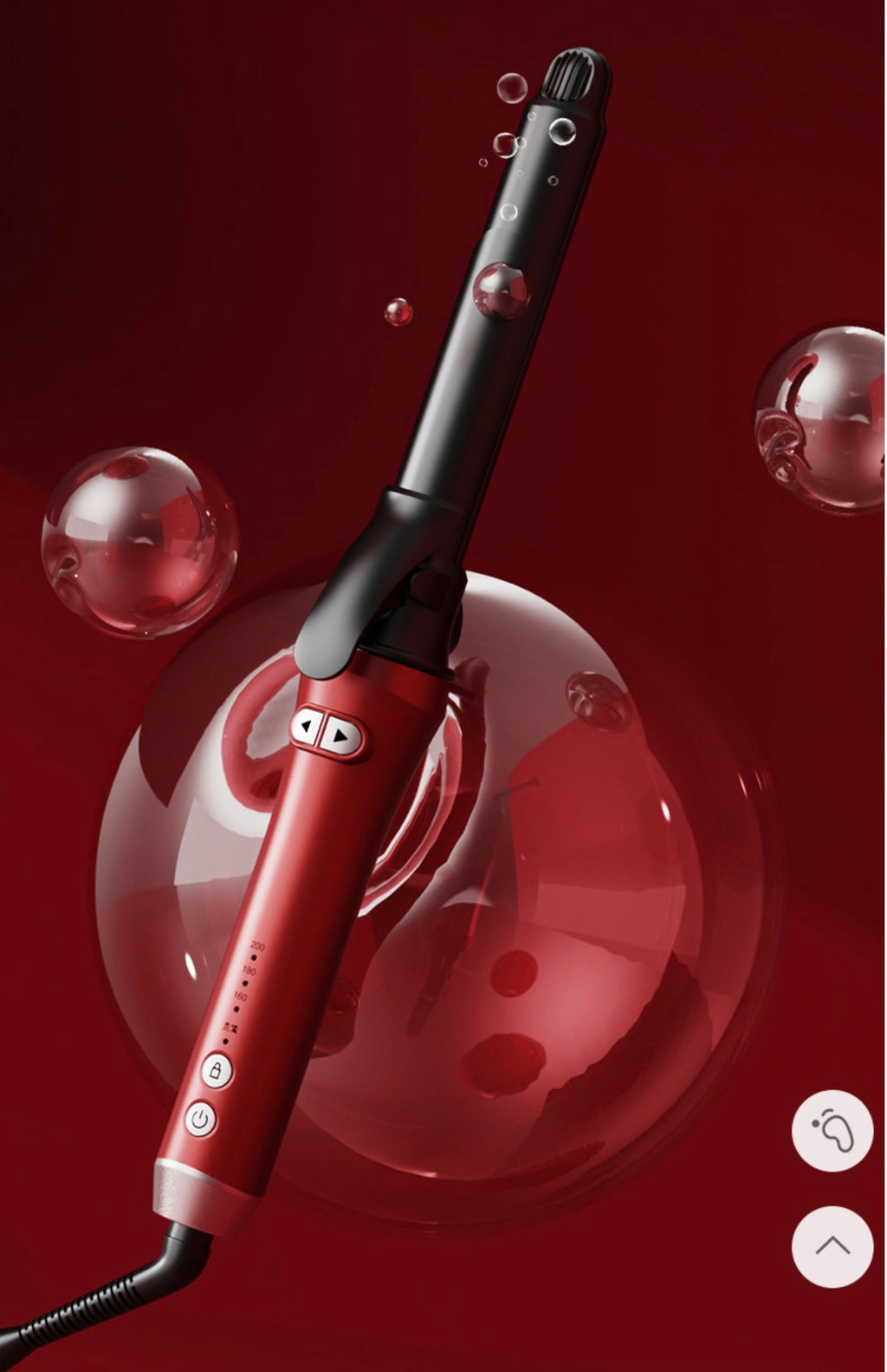 (32mm) 2-in-1 Automatic Hair Curler & Straightener with Adjustable Temperature