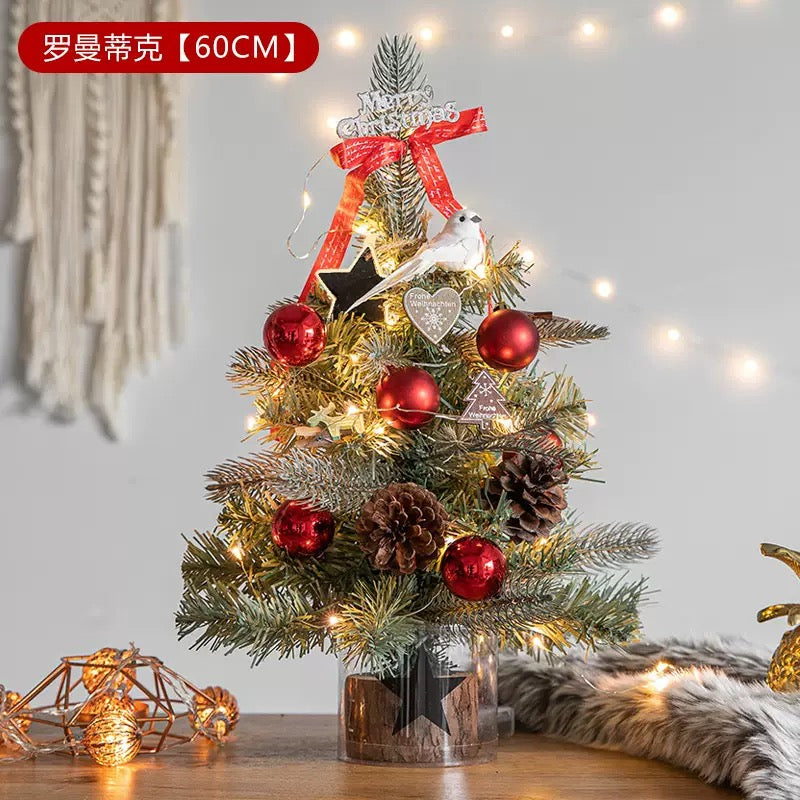 60cm Mini Pre-Decorated Christmas Tabletop Trees
