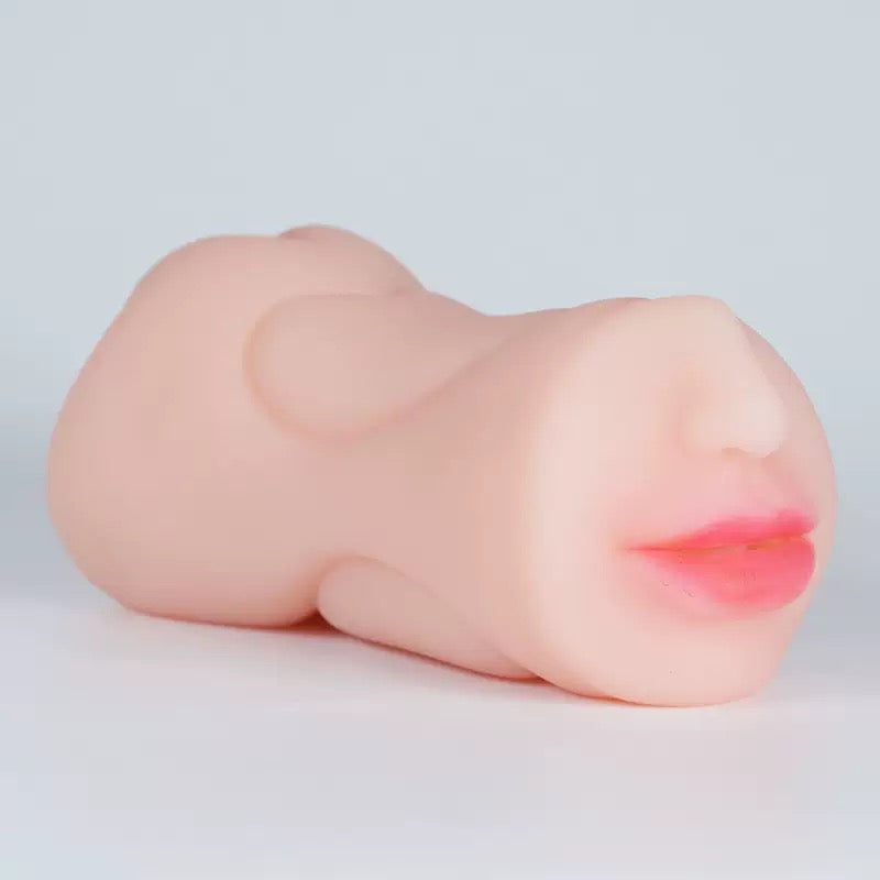 3 in 1 Realistic Male Masturbator|Simulation Vagina-Anal-Mouth Deep Throat Sex Toy for Men