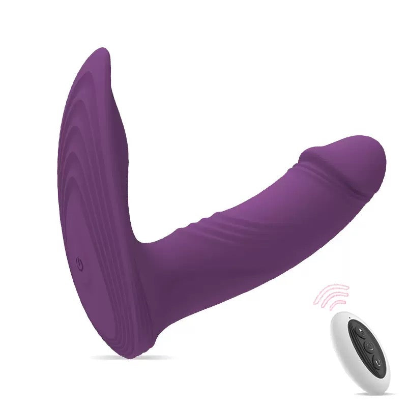Wearable Dildo + Clitoris Vibrator Stimulator with Remote Control