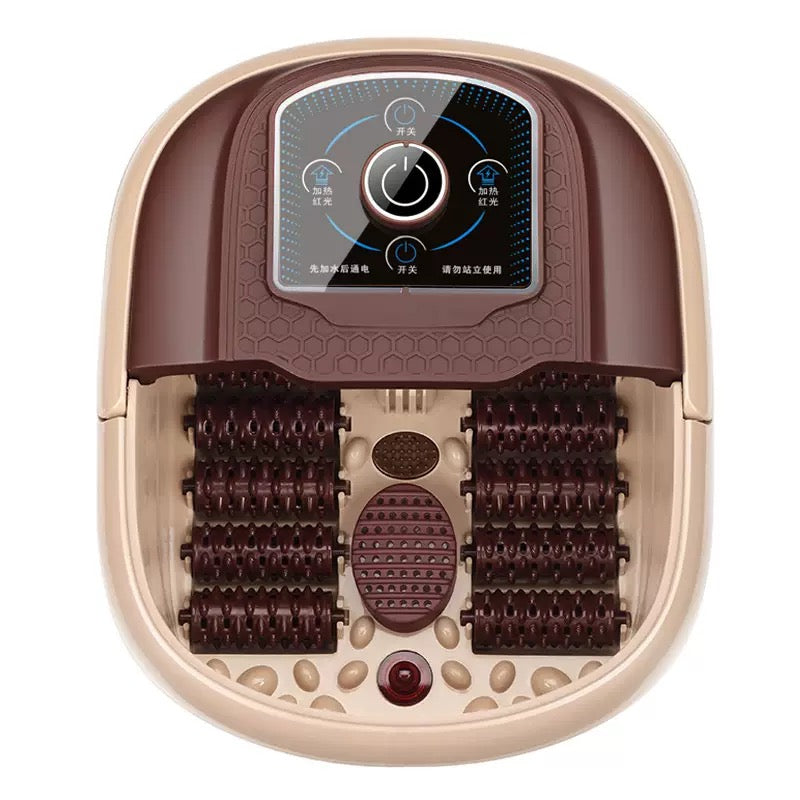 CHIGO Electric Heated Foot Spa Massager with Rollers & Temperature Control