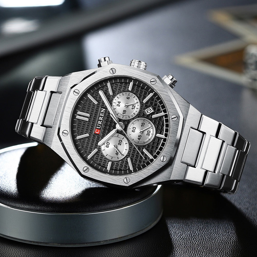 CURREN Classic Chronograph StainlessSteel Watch (Comes Boxed)