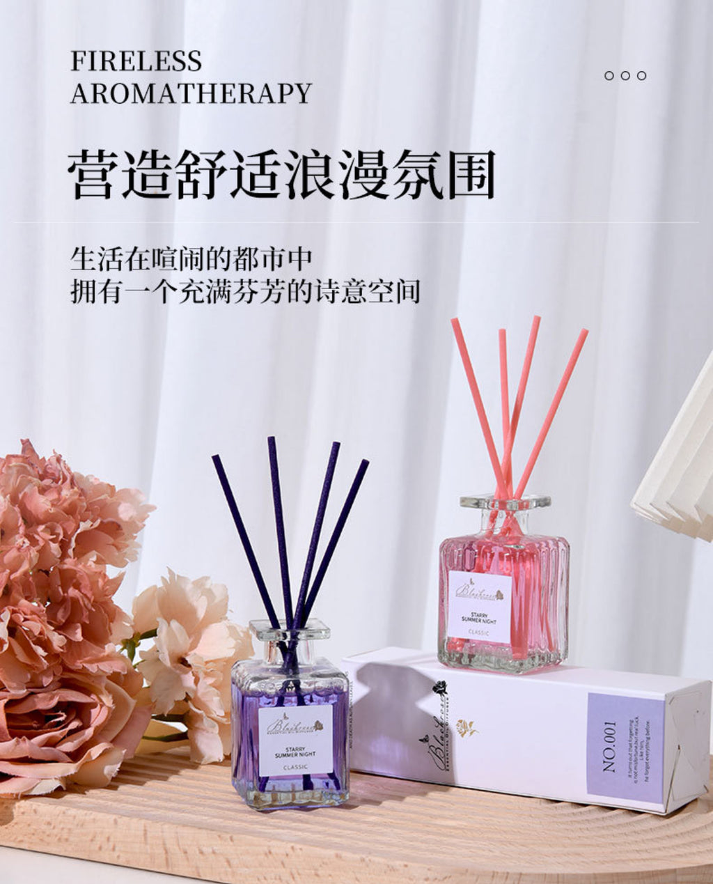 Luxury Fireless Reed Diffuser – Long-Lasting Home & Room Aromatherapy