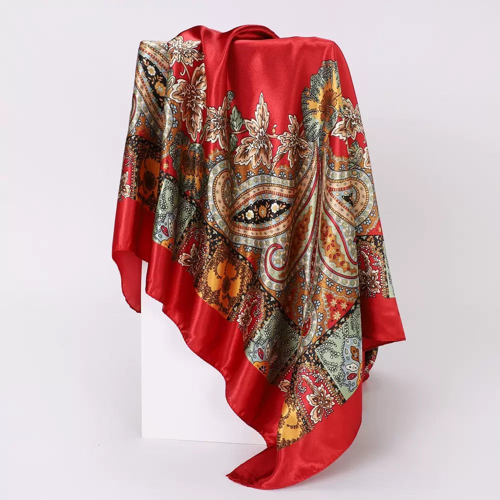 90x90cm High Quality Silk Scarves (Set of 6 designs)