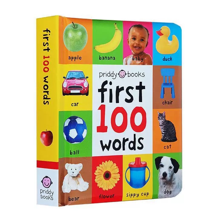 Kids “First 100” Learning Board Book – Early Words, Numbers, Animals & Vehicles (Set of 9 Books)