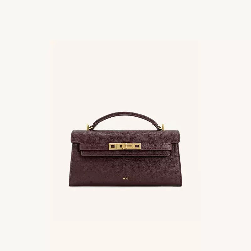 Luxury Mini Top-Handle Shoulder Bag – Croc & Smooth Leather Finish