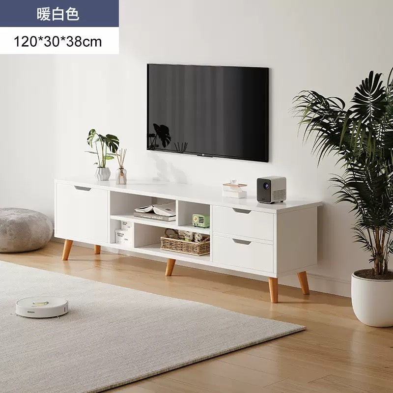 Nordic Wooden TV Console Cabinet with Storage – 120cm Media Unit