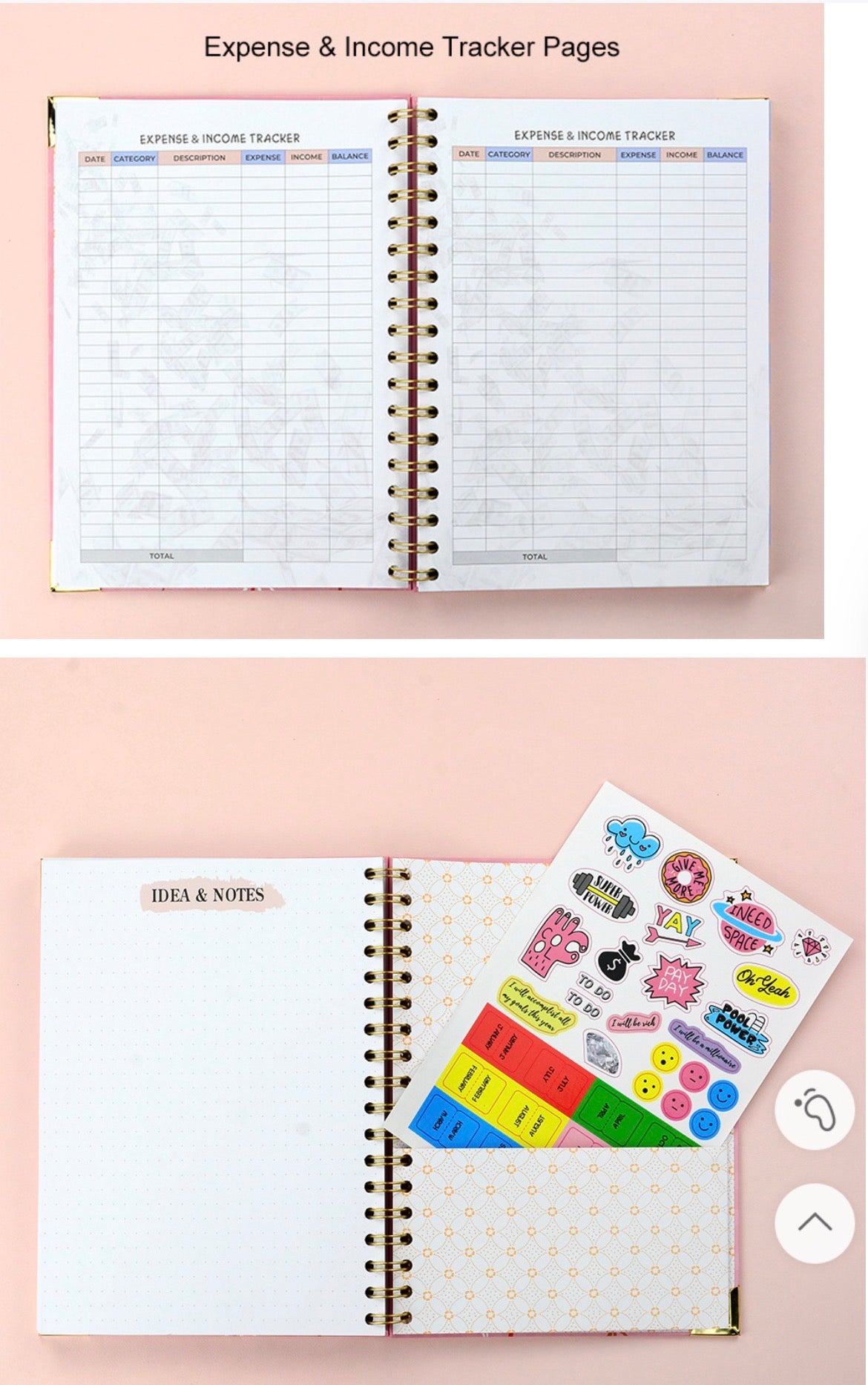 Hardcover Budget & Finance Planner Notebook