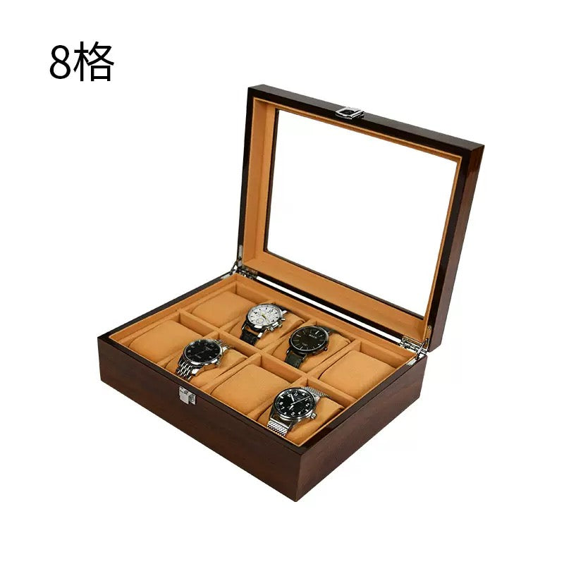 Premium Glass-Top Watch Organizer Case