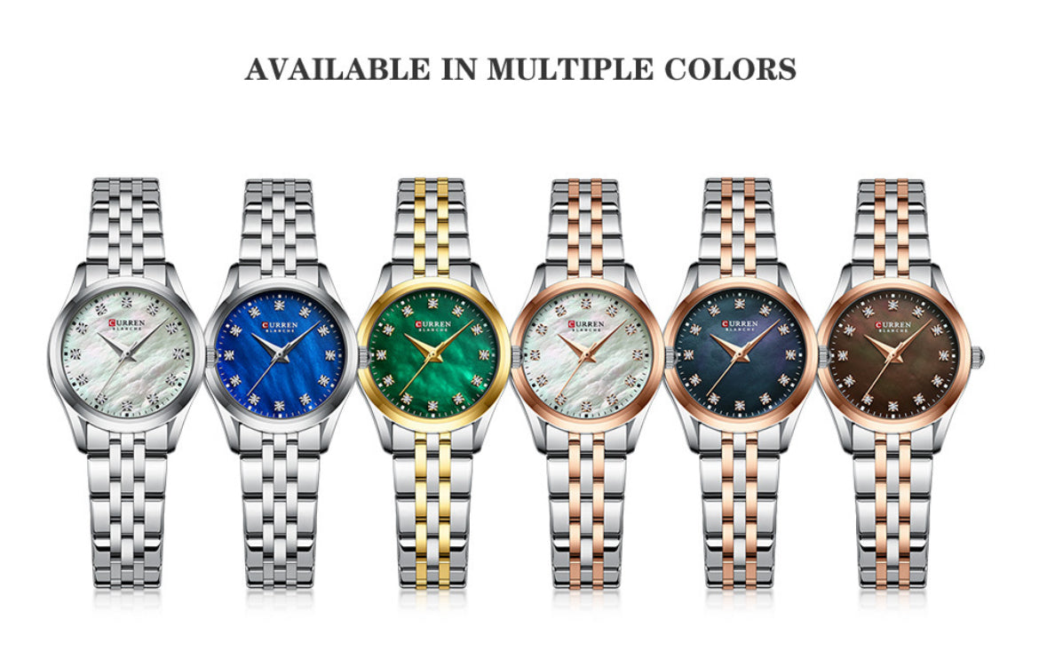 CURREN Fashionable Two-Tone Bracelet Watch for Women (Comes Boxed)