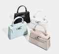 Mini Crocodile-Pattern Top Handle Handbag