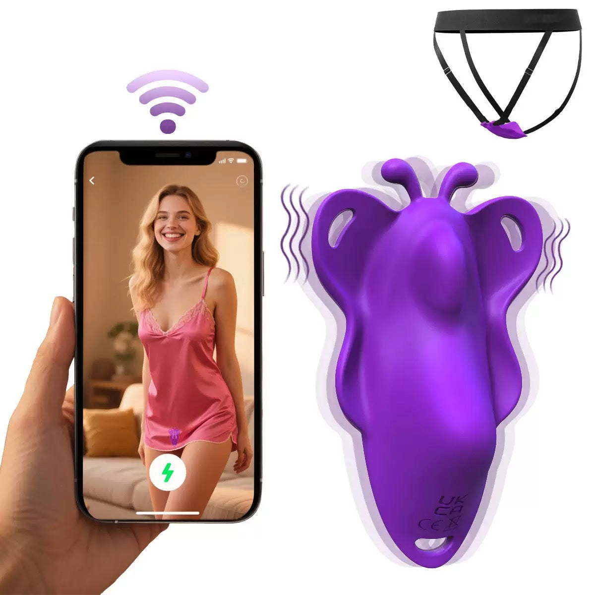 APP Control Butterfly Vibrator Panty Vibrator with 9 Vibration Modes For Clitoris Stimulation