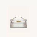 Luxury Mini Top-Handle Shoulder Bag – Croc & Smooth Leather Finish