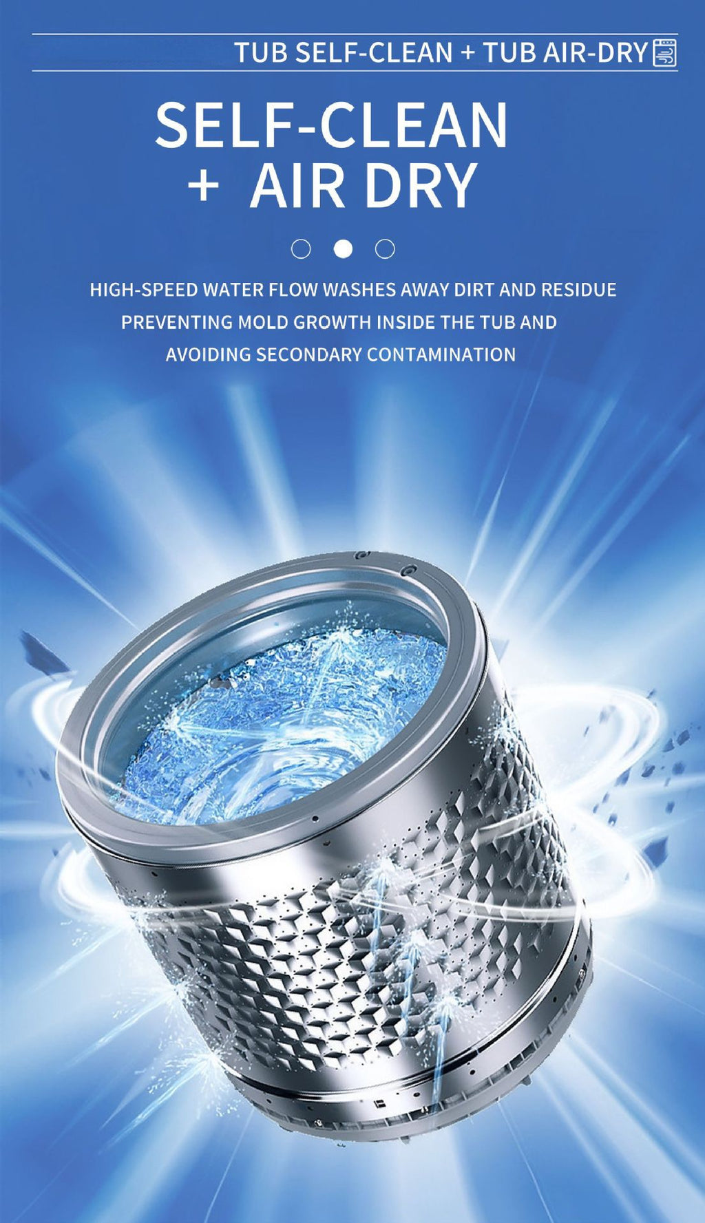 8KG Capacity Top Load Automatic Washing Machine with Air Dry
