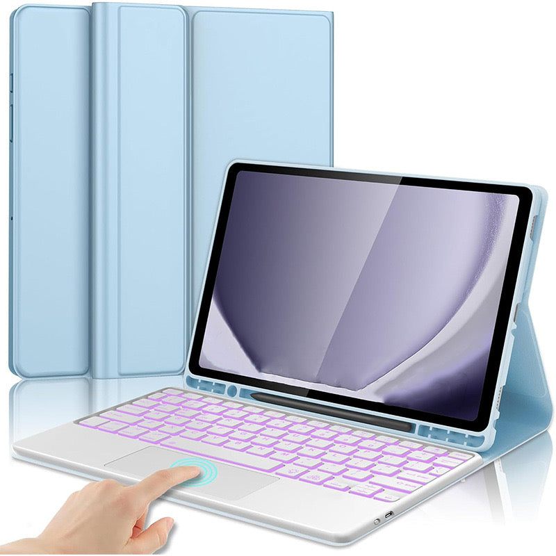 7-Color Backlit Bluetooth Keyboard Case with Touchpad for iPad