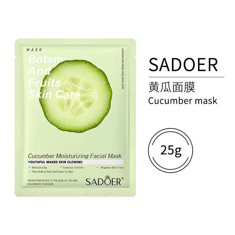 SADOER Plant & Fruit Sheet Face Mask Set (Pack of 8 – Mixed Variants)