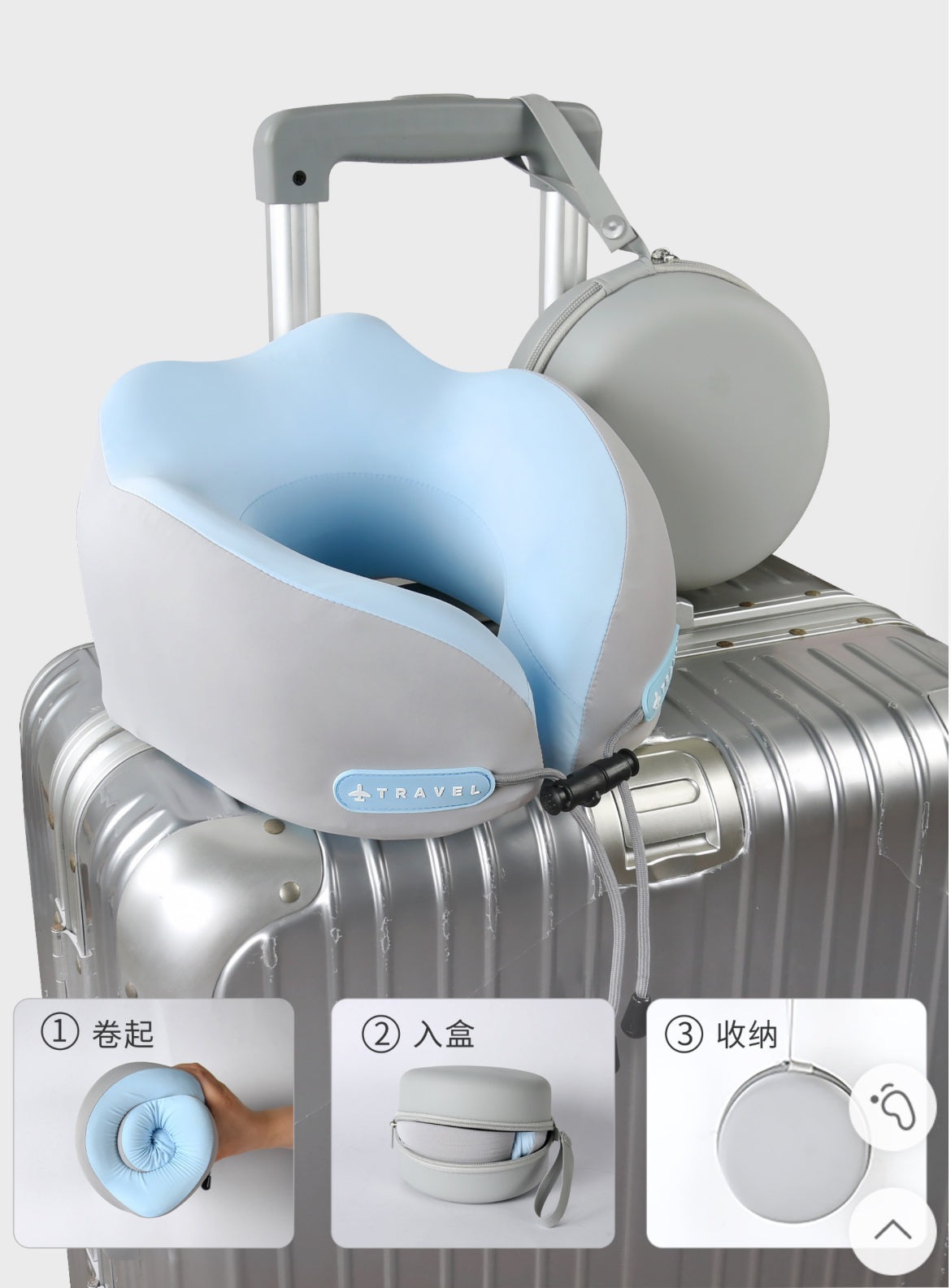 Portable Neck + Shoulder Pillow (With Storage Bag)