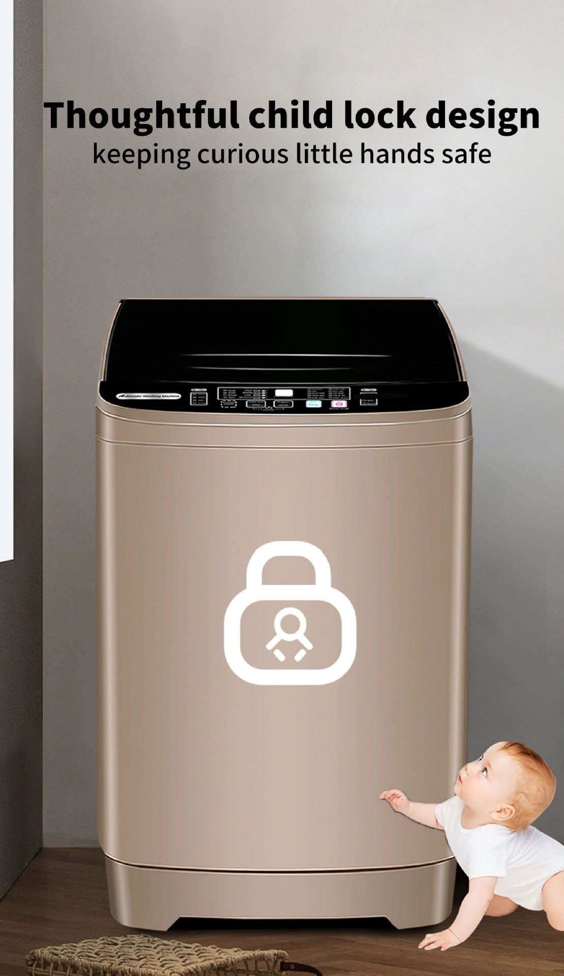 8KG Capacity Top Load Automatic Washing Machine with Air Dry