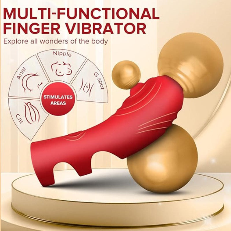 Finger Vibrator for Clitoris, Nipple, Vaginal, Anal, G Spot Stimlator