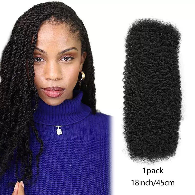 50g 100% Human Hair Afro Kinky Curly Extensions in Assorted Colours and Lengths; 3-4 Packs for a full head