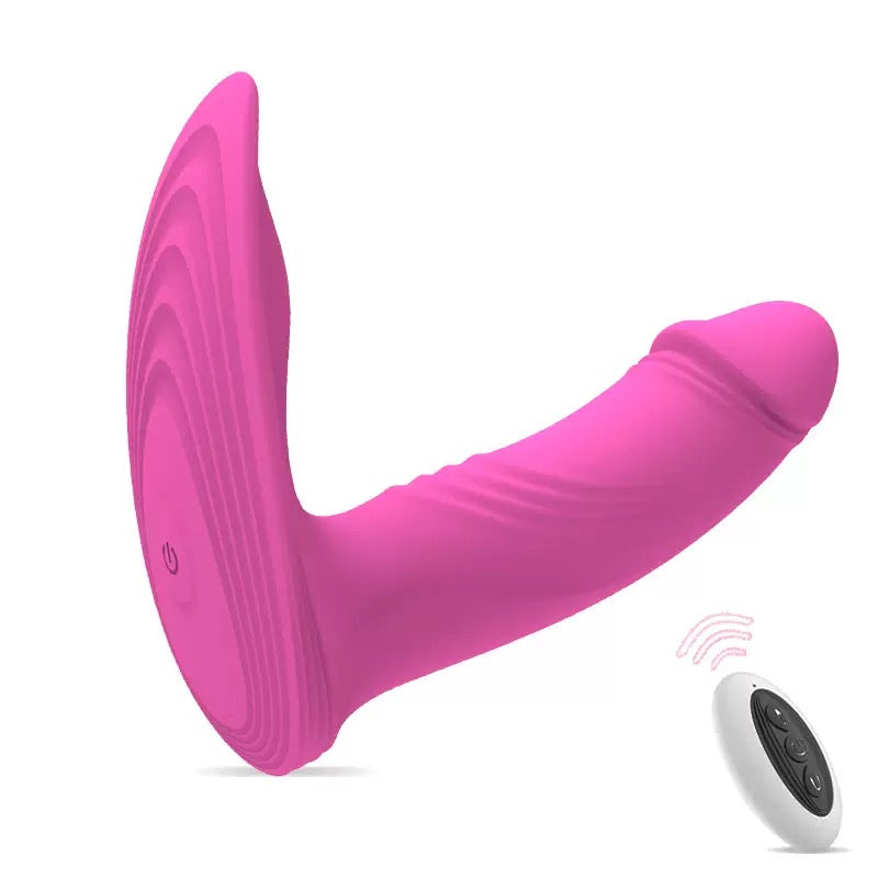 Wearable Dildo + Clitoris Vibrator Stimulator with Remote Control