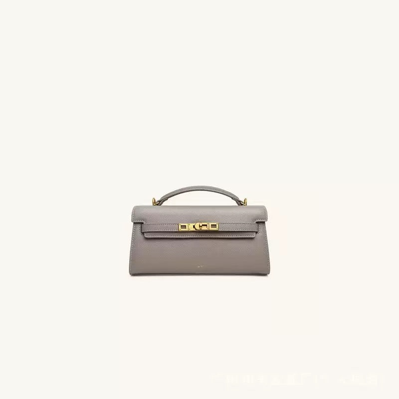 Luxury Mini Top-Handle Shoulder Bag – Croc & Smooth Leather Finish