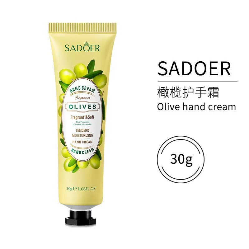 SADOER Botanical Hand Cream Set (Pack of 12 Tubes × 30g) – Mixed Scents Deep Moisturizing Hand Care