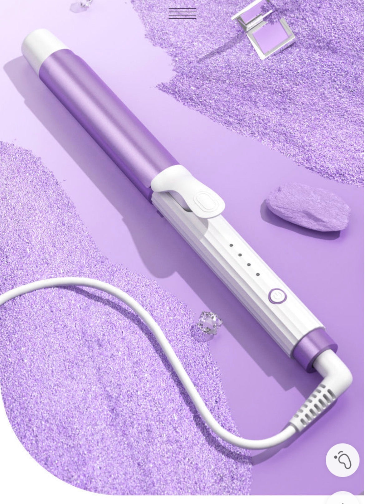 32mm Electric Hair Curling Iron – Big Wave Ceramic Curling Wand (4 Heat Levels)