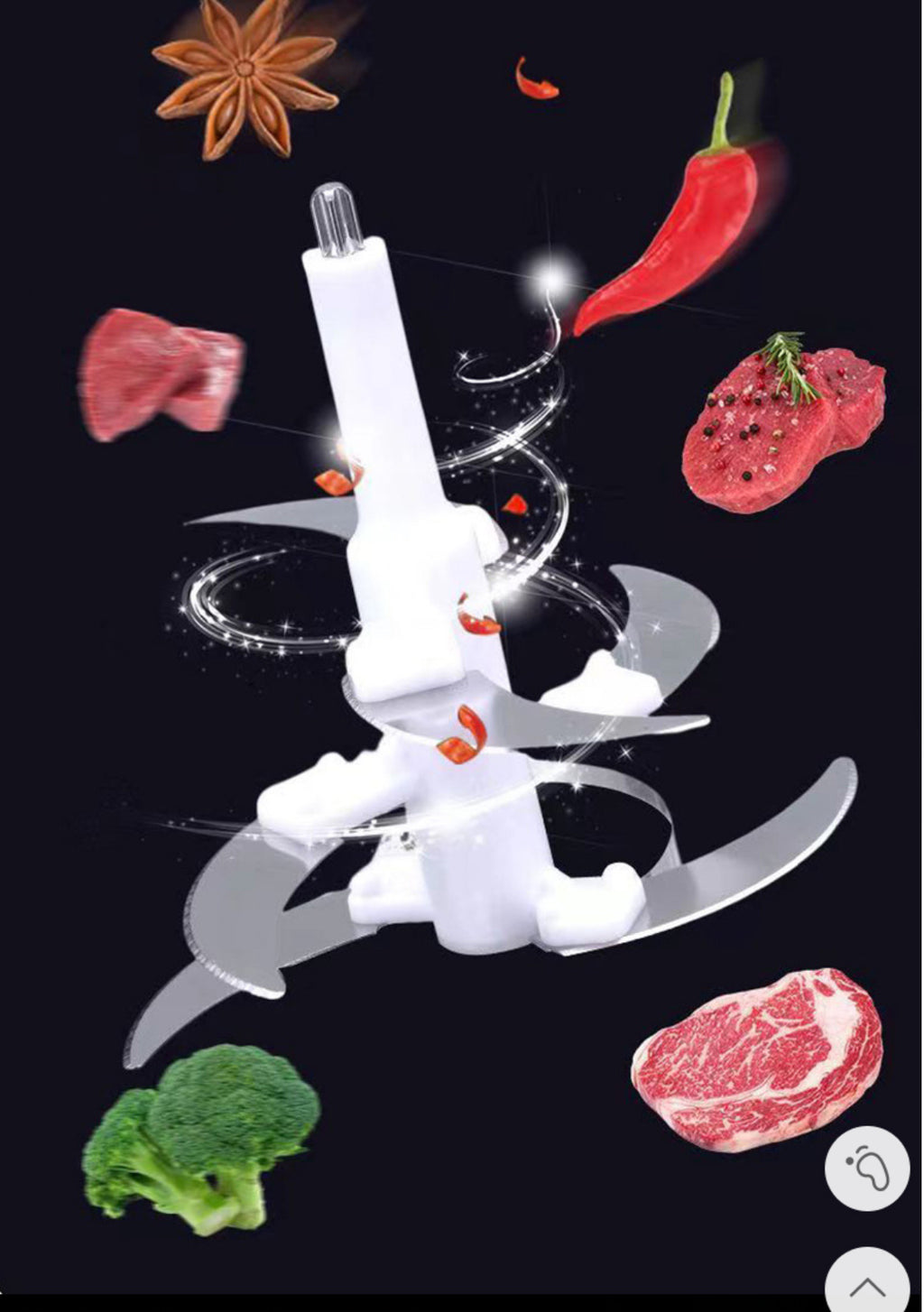 5L Capacity 5-Blade Electric Meat Grinder & Food Processor– Stainless Steel Bowl. (Comes with Spare blades)