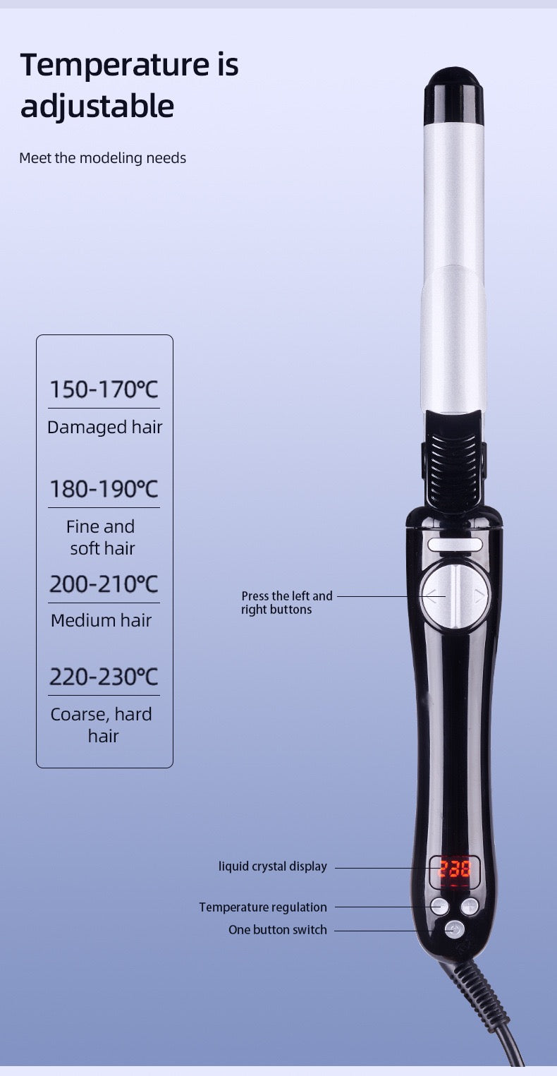 Automatic Rotating Hair Curling Iron with Digital Temperature Display (25mm)