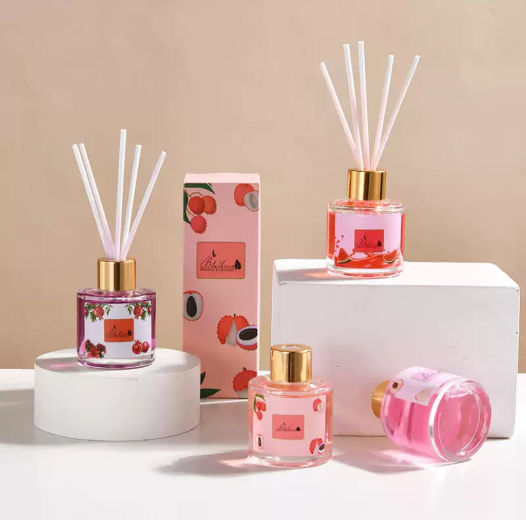 Fruit Scented Reed Diffuser | Long-Lasting Home & Room Fragrance (Watermelon & Assorted Scents)