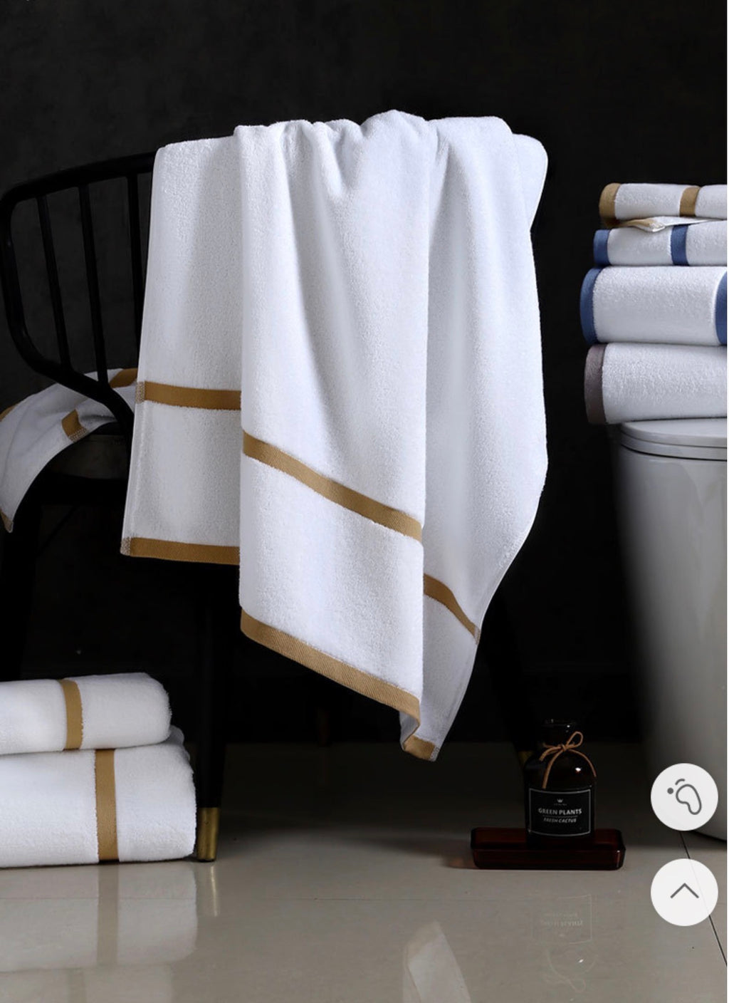 (3-Piece) Cotton Towel Set – Bath, Hand & Face Towels