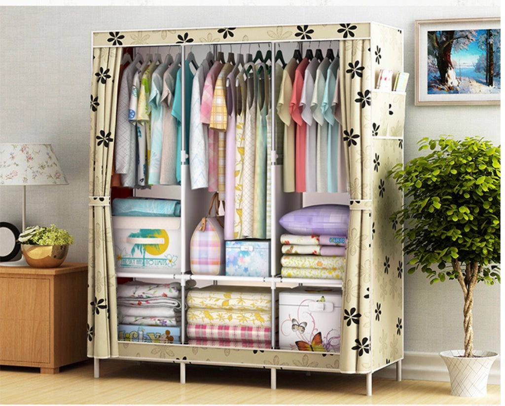 Portable Foldable Fabric Wardrobe Closet (125x45x168cm)