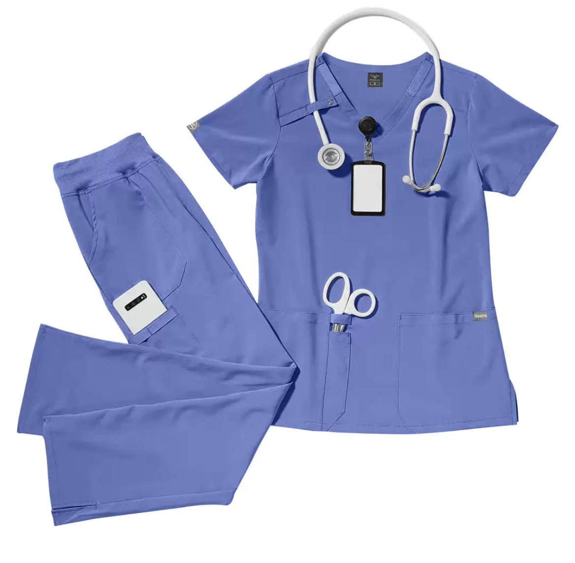 Premium Unisex Medical Scrubs Set | Breathable Top & Pants with Utility Pockets