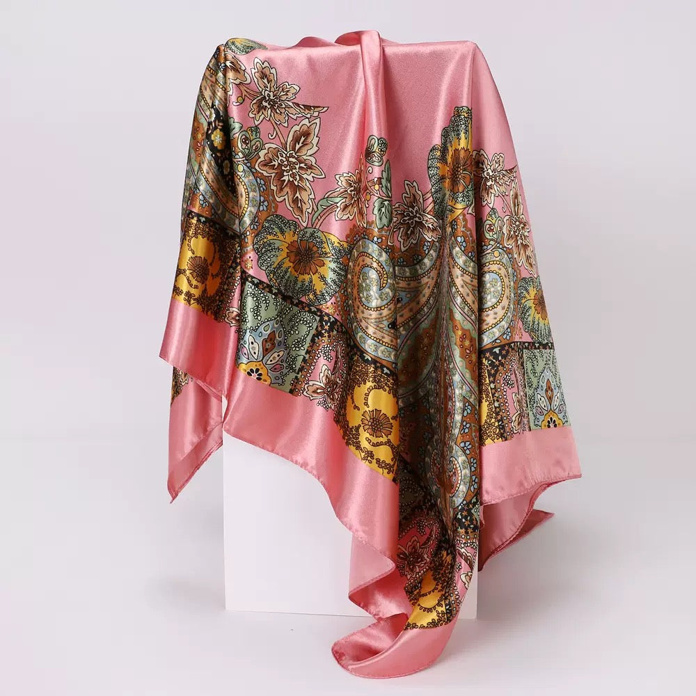 90x90cm High Quality Silk Scarves (Set of 6 designs)
