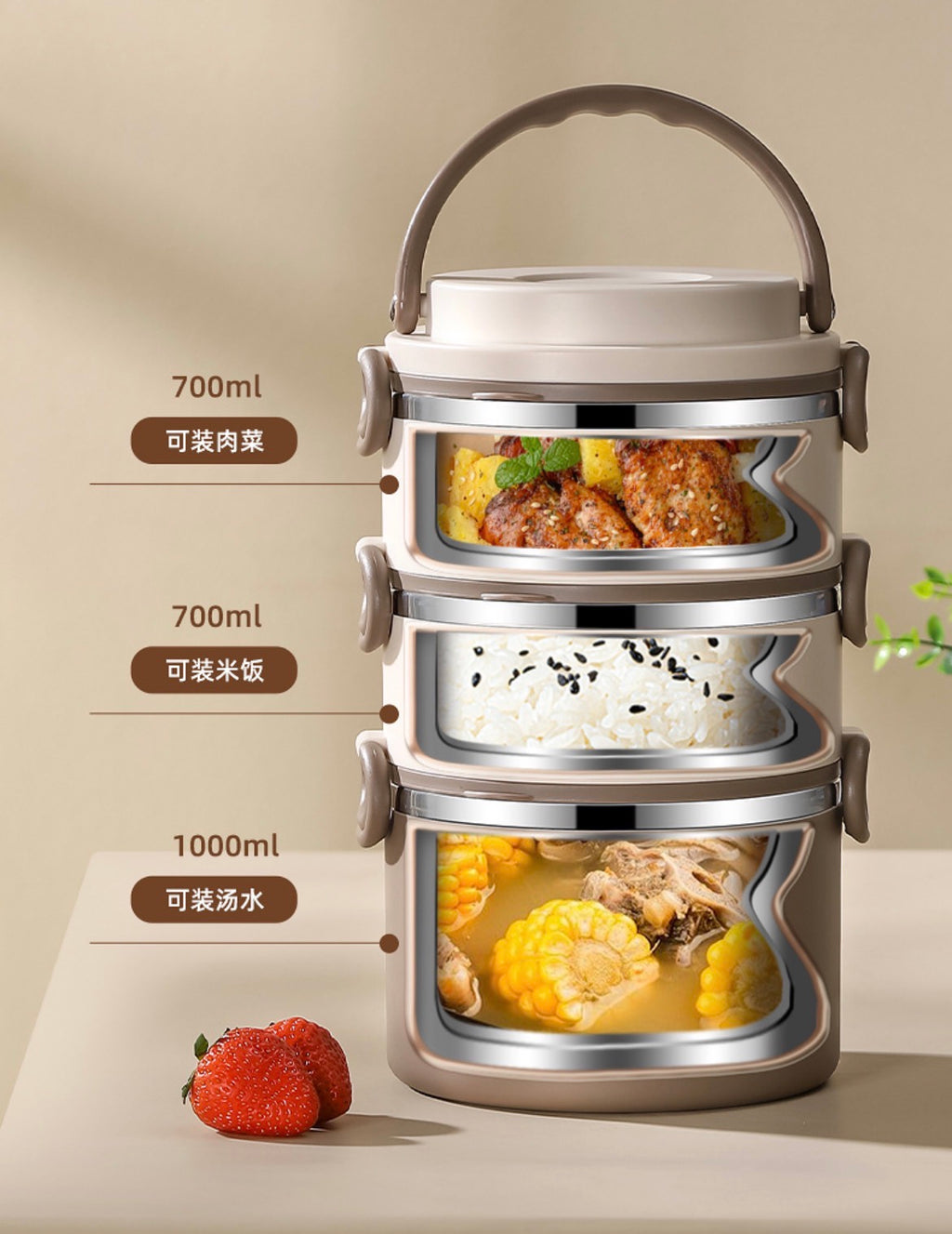 Multilayered Insulated Lunch Box with Thermal Bag