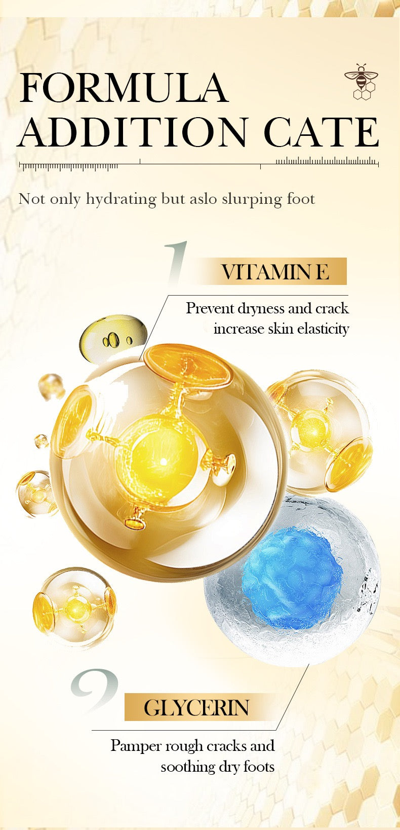 BIOAQUA Vitamin E Manuka Honey Foot Mask (Deep Moisturizing & Repair)-Pack of 10