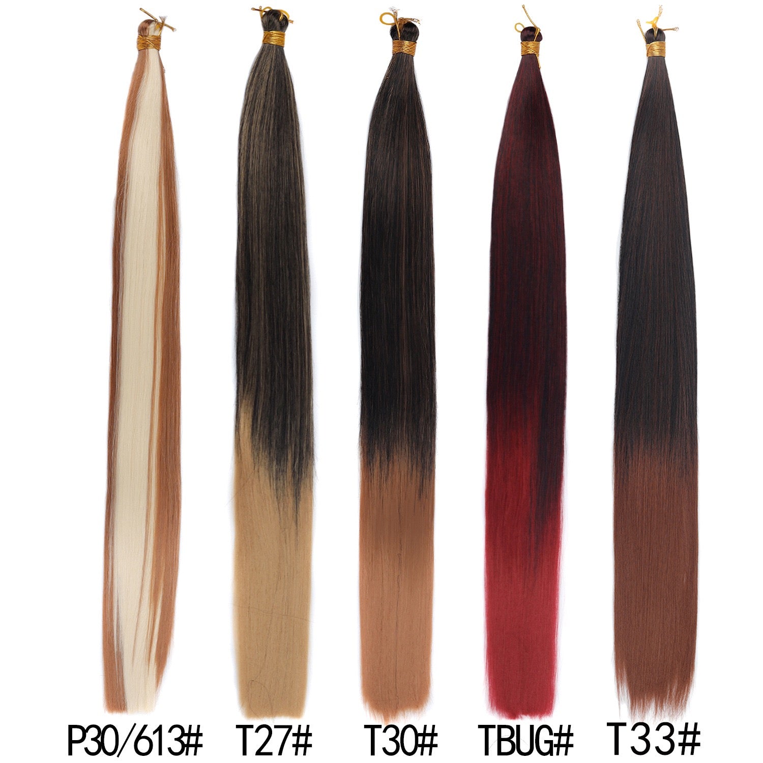 30 inches 150g Silky Bone Straight Braids extensions