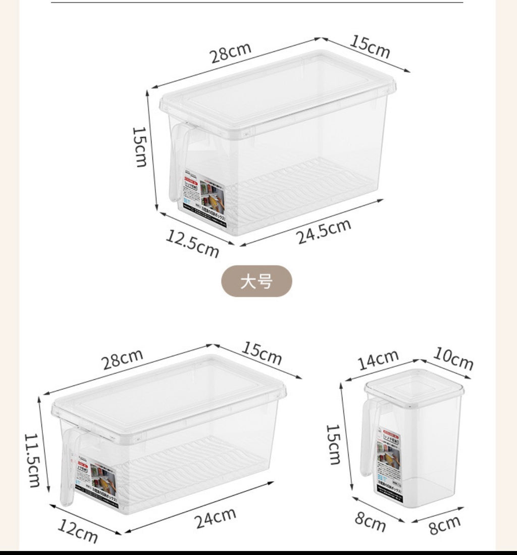 9 Piece Set Plastic Storage Containers-Refrigerator Organizer Boxes