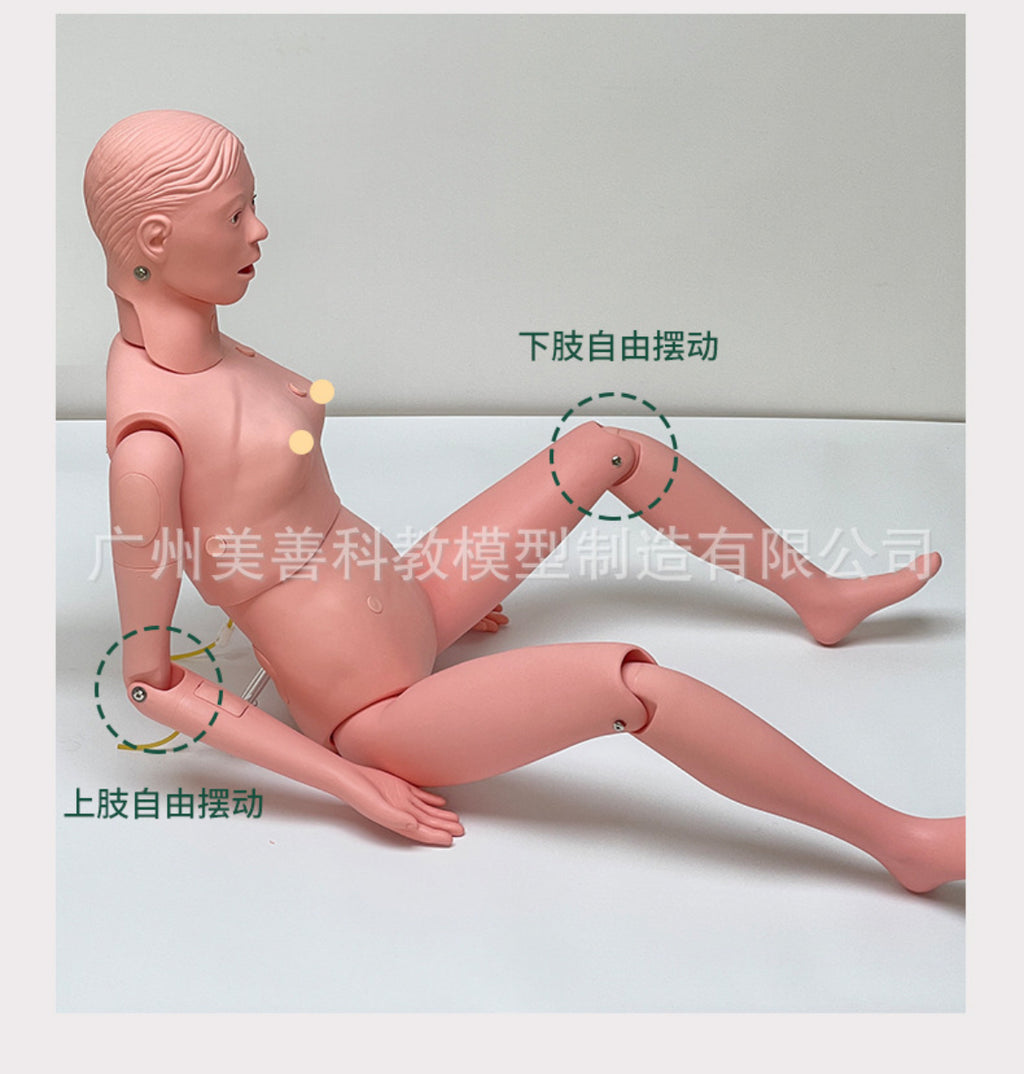Advanced Nursing/Medical Care Mannequin with 8 Trauma Modules & Interchangeable Reproductive System for Teaching