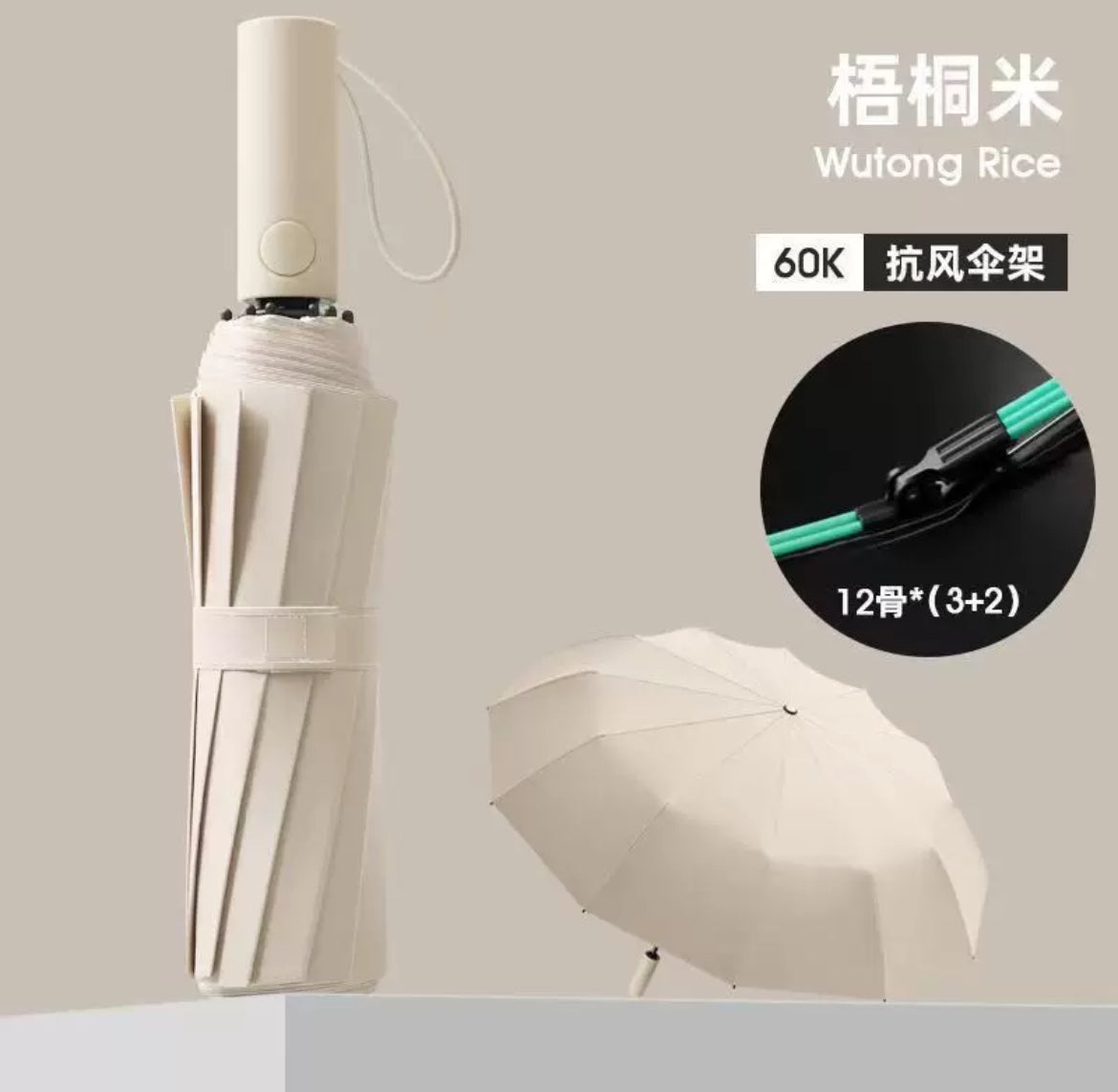 Fully Automatic Windproof Folding Umbrella