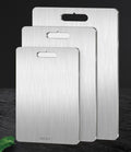 3-Piece Stainless Steel Cutting Board Set (34×23cm, 39×28cm & 46×30cm)