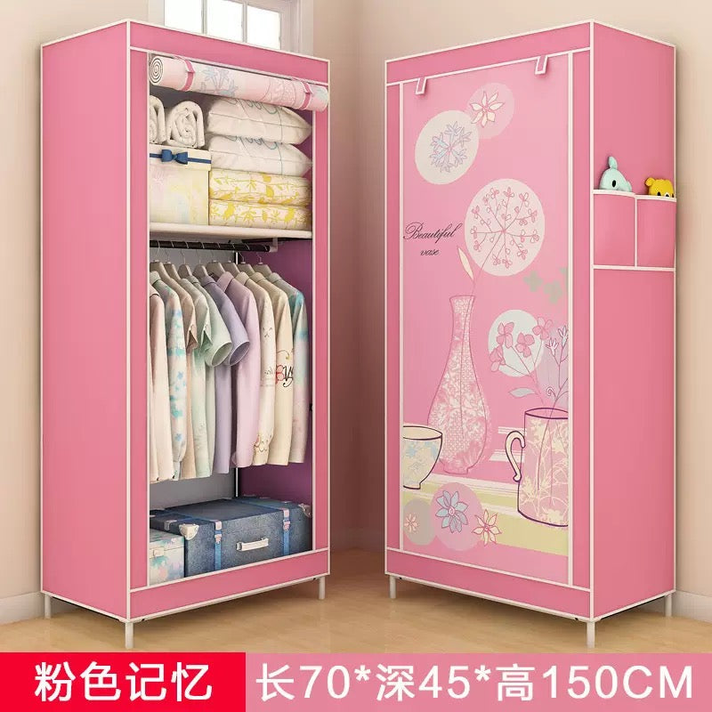 Portable Foldable Fabric Wardrobe Closet (70x45x150cm)